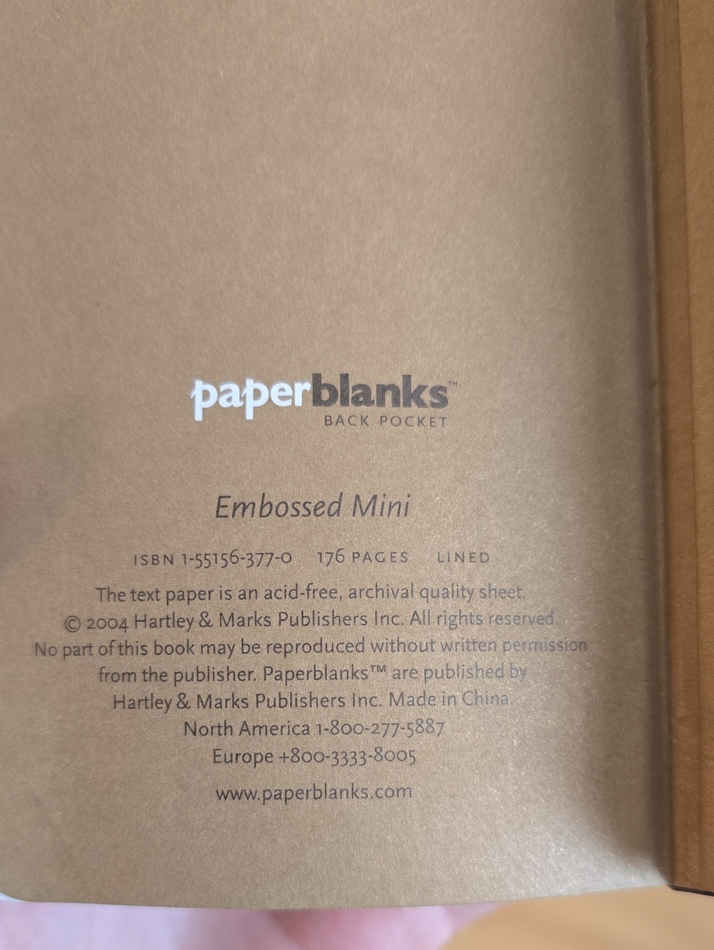 Paper Blanks Mini Embossed Notebook - Picture 3 of 4